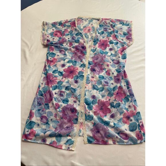 Glencraft x Claudia Phillips Vintage Floral Nightgown Pajama Top Size Medium - Picture 1 of 6